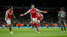 Declan Rice lors d'Arsenal-Real Madrid le 8 avril 2025 en Ligue des champions