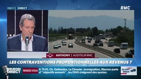Anthony, auditeur RMC: "C'est tout sauf juste d'indexer le montant des amendes sur le salaire."