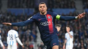 L'attaquant du PSG Kylian Mbappé face à Real Sociedad en Ligue des champions