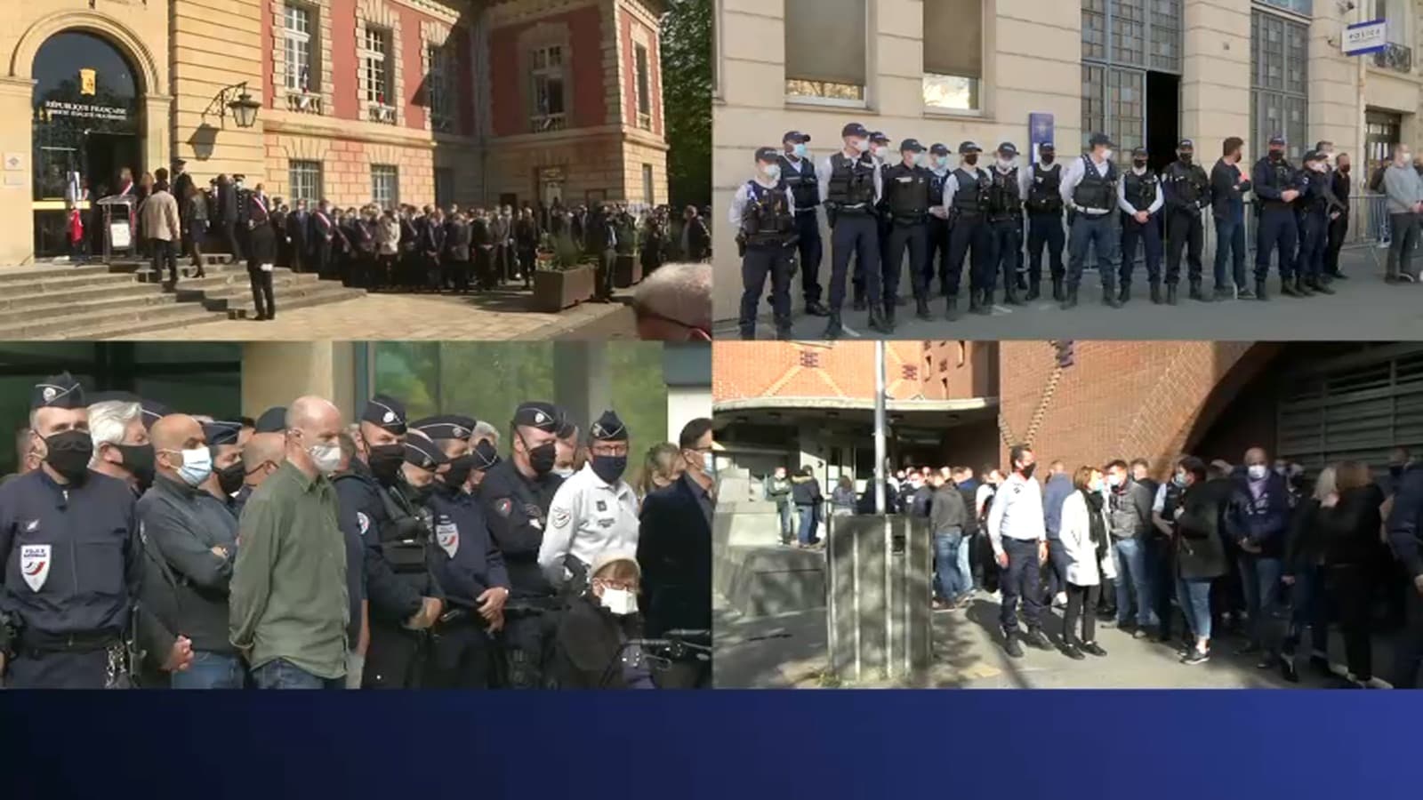 Des rassemblements polciiers en hommage à Stéphanie ont été organisés dans toute la France. Des rassemblements polciiers en hommage à Stéphanie ont été organisés dans toute la France.
