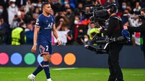 Kylian Mbappé au Stade Santiago-Bernabéu, à Madrid le 9 mars 2022