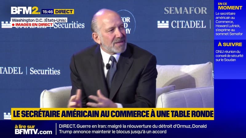 Une croissance à 6% aux États-Unis ? "on verra, le détroit d'Ormuz est ouvert aujourd'hui", explique le secrétaire américain au Commerce