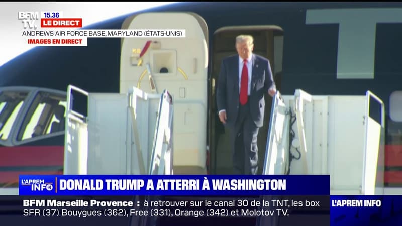 Donald Trump a atterri à Washington pour une réunion avec Joe Biden à la Maison Blanche