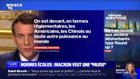 Emmanuel Macron souhaite faire une "pause réglementaire" en matière d'écologie, qu'est-ce que cela signifie ?  BFMTV répond à vos questions