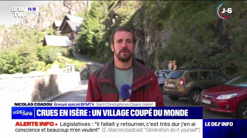 Crues en Isère: inquiétudes à Saint-Christophe-en-Oisans autour de la saison touristique