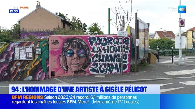 Gentilly : une fresque en soutien à Gisèle Pelicot 