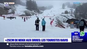 "C'est la régalade": les touristes ravis aux Orres où sont tombés plus de 25cm de neige pour le premier jour des vacances