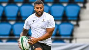 Lima Sopoaga avec l'équipe des Samoa.