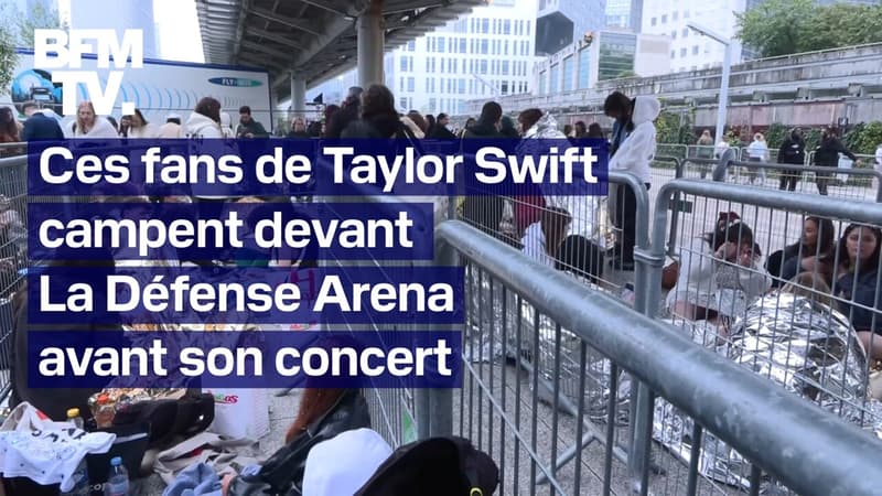Regarder la vidéo Ces fans de Taylor Swift campent devant La Défense Arena avant son premier concert  