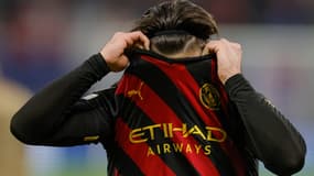 Jack Grealish avec Manchester City face à Leipzig lors du 8e de finale aller de la Ligue des champions, le 22 février 2023.