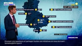 Météo Rhône: légère baisse du mercure avec 34°C à Lyon ce vendredi après-midi