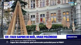 Paris: le faux sapin de la mairie du 12e arrondissement ne convainc pas les habitants