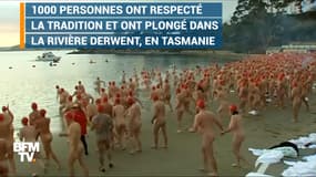 Pour fêter l'arrivée de l'hiver, ces Australiens plongent nus dans l'eau glacée
