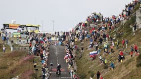Le col de la Loze lors du Tour de France 2020, le 16 septembre 2020