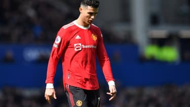 La mégastar Cristiano Ronaldo très marquée par la défaite de Manchester United devant Everton à Liverpool, le 9 avril 2022 