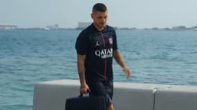 Marco Verratti dans un clip promotionnel pour le PSG, le 15 décembre 2025