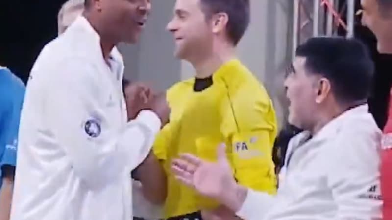 Patrick Kluivert et Diego Maradona