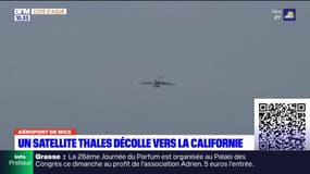 L'avion-cargo de l'US Air Force quitte l'aéroport de Nice avec un satellite Thales