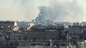 Incendie spectaculaire dans le sud de Paris - Témoins BFMTV