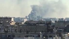 Incendie spectaculaire dans le sud de Paris - Témoins BFMTV