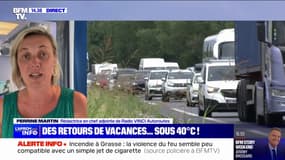 Canicule: "On observe des automobilistes qui partent en décaler" pour les retours de vacances indique Perrine Martin, rédactrice en chef adjointe de Radio VINCI Autoroutes