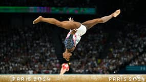 Simone Biles, médaillée olympique à Paris.