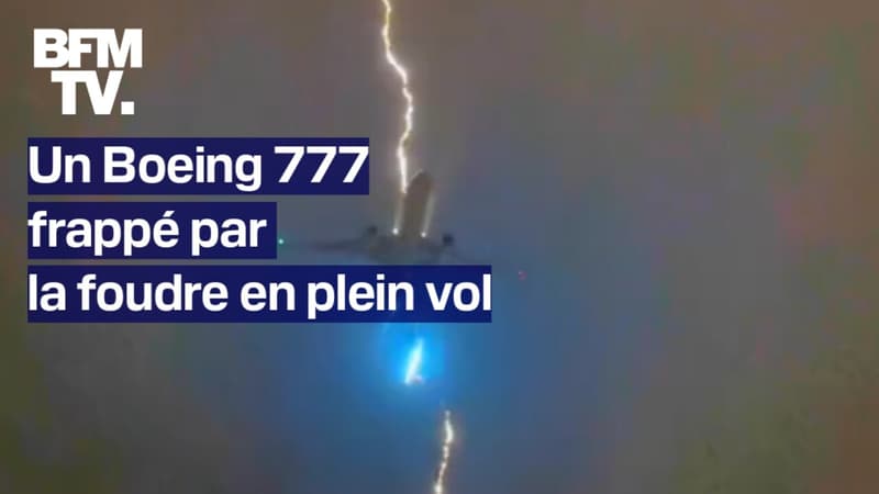 Un Boeing 777 frappé par la foudre en plein vol