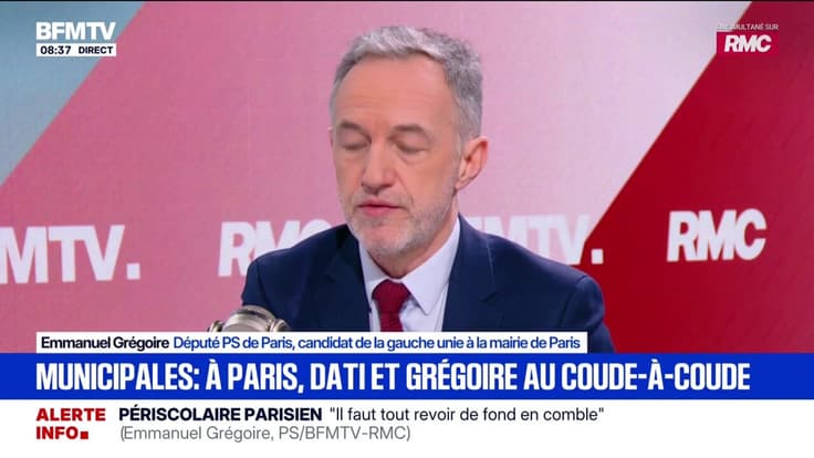 Emmanuel Grégoire, candidat de la gauche unie à la mairie de Paris, dénonce "le cynisme et l'opportunisme" de Sophia Chikirou