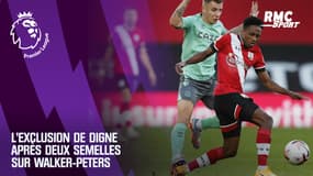 Premier League : l'exclusion de Digne qui s'essuie deux fois les crampons sur Walker-Peters