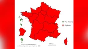 Situation épidémique de la grippe au 23 mars 2022.