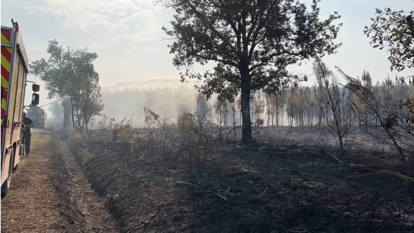 Une opération de Noyage sur le front des incendies en Gironde Une opération de Noyage sur le front des incendies en Gironde