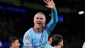 Haaland lors de Manchester City-Leipzig.