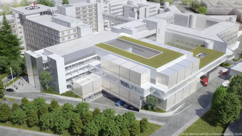 Hôpital Lyon-Sud: début du chantier de transformation des blocs, des urgences et des réanimations