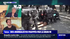 Journalistes agressés par la Brav-M: "On est trois journalistes à avoir fini au sol", raconte Clément Lanot