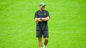 Jacques Nienaber lors d'un entraînement de l'Afrique du Sud à la Coupe du monde de rugby.