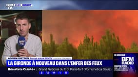 Incendie en Gironde: le feu continue de progresser et se dirige vers l'axe nord