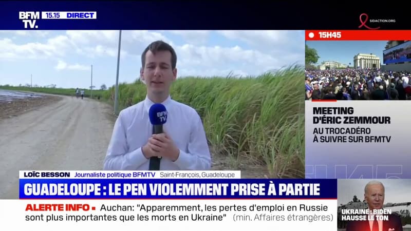 Marine Le Pen prise à partie en Guadeloupe: Emmanuel Macron condamne