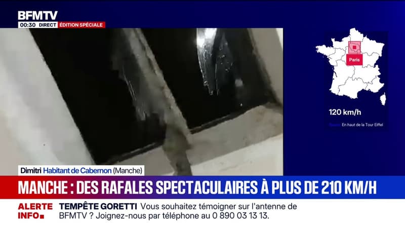 Tempête Goretti: "On a un vélux qui a explosé à cause du vent", témoigne cet habitant de Cambernon dans la Manche