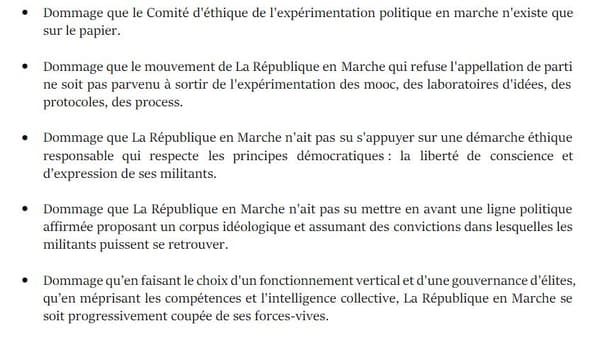 Un extrait de la lettre. Un extrait de la lettre.