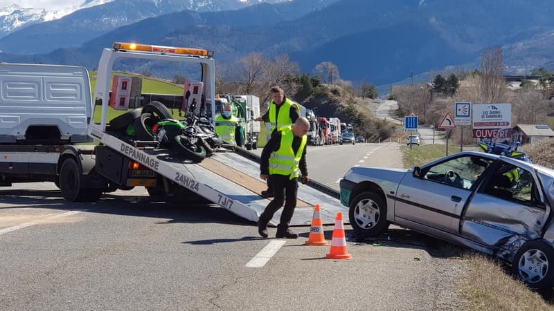 Un accident a eu lieu ce jeudi entre une moto et une voiture à Chorges.