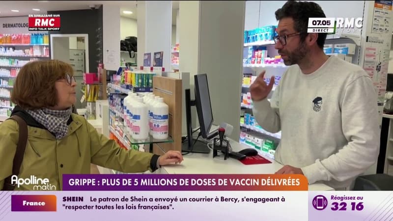 Grippe : plus de 5 millions de doses de vaccin délivrées