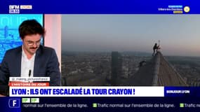Lyon: ils grimpent au sommet de la tour Crayon à mains nues