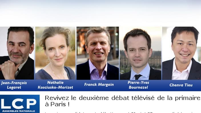 Les cinq candidats à la primaire UMP pour la campagne municipale de Paris en 2014.