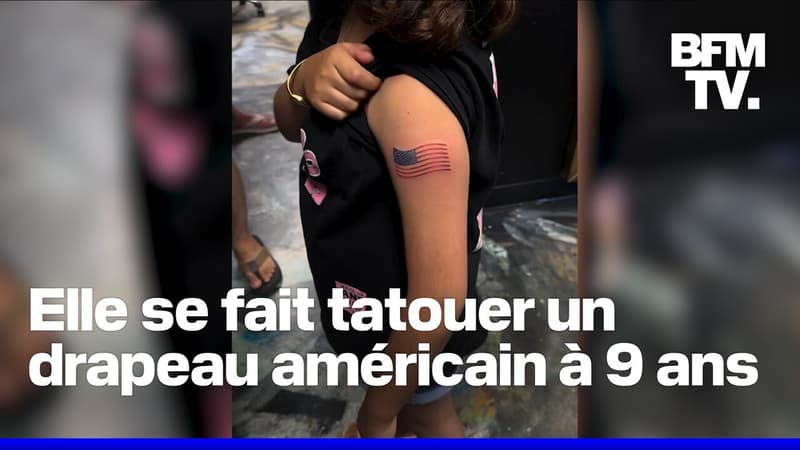 En Arizona, une jeune fille se fait tatouer un drapeau américain à seulement 9 ans