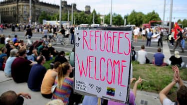 Une manifestation à Dresde en Allemagne, le 29 août 2015