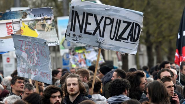 Des manifestants à Nantes.
