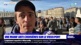Marseille: manifestation sur le Vieux-Port pour dénoncer les bateaux de croisière