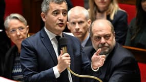 Le ministre de l'Intérieur Gérald Darmanin à l'Assemblée nationale, le 12 décembre 2023 à Paris