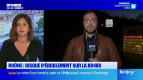 Intempéries dans le Rhône: risque d'éboulement sur la RD488