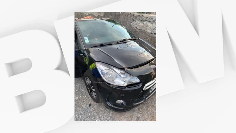 Florent a vu sa voiture subir de lourdes dégradations après une chute de pierres dans les gorges du Cians. 